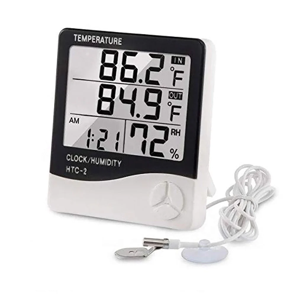 HTC-2 digital thermohygrometer with external temperature probe